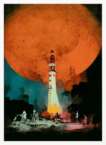 Lunar Launch | Poster - White Frame Interior