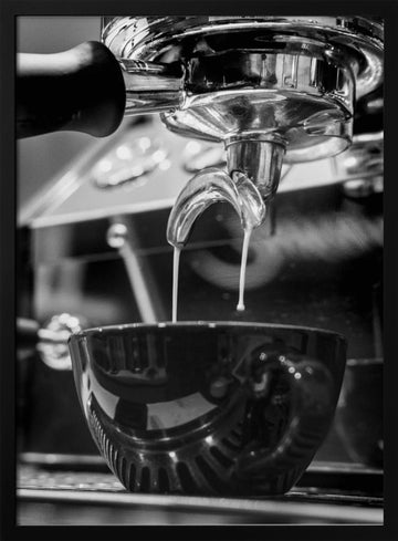 Fresh Espresso Brew | Poster - Black Metal Frame Interior