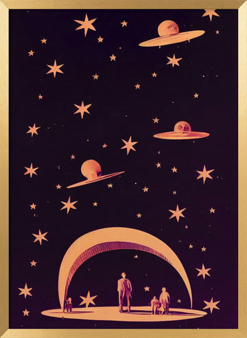 Galactic Dreamscape | Poster - Gold Frame Interior