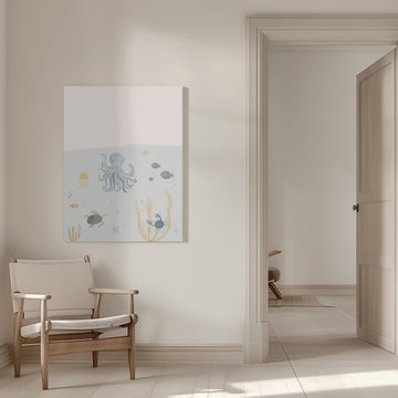 Gentle Ocean Friends | Canvas - Room Interior 1