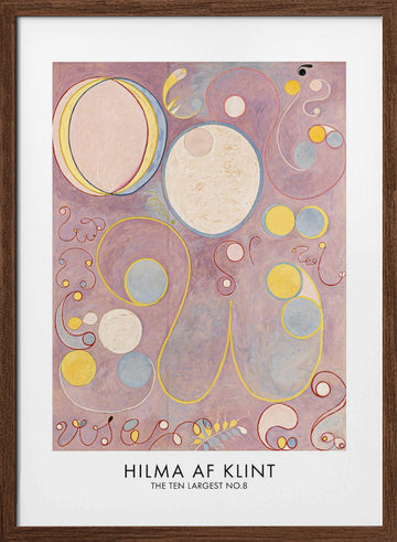 The Ten Largest No.8 Poster | Poster - Walnut Frame Interior