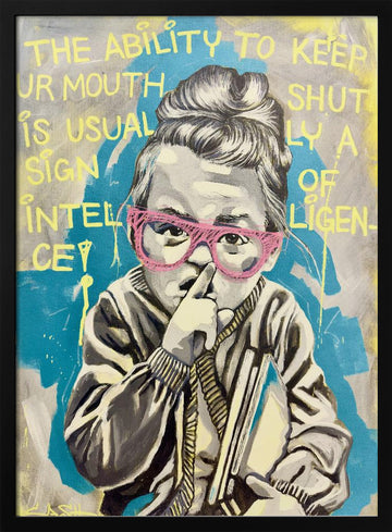Quiet Intelligence Child | Poster - Black Metal Frame Interior
