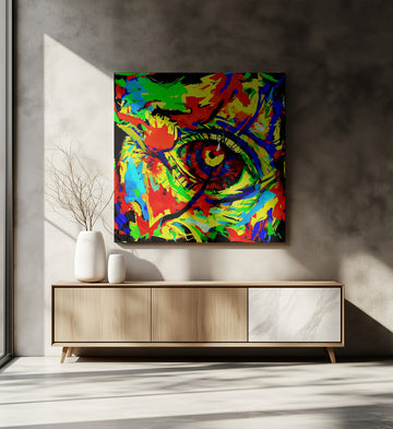 Vibrant Abstract Eye | Canvas - Room Interior 2