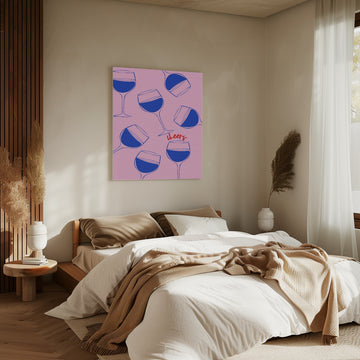 Cheers Pink Wine | Canvas - Room Interior 2