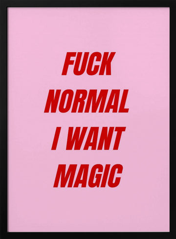 Pink Magic Statement | Poster - Black Metal Frame Interior