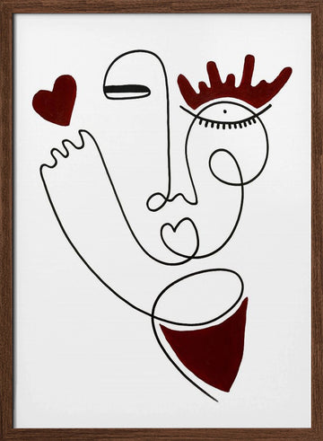 Self love iii | Poster - Walnut Frame Interior