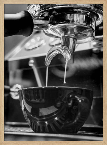 Fresh Espresso Brew | Poster - Wood Frame Interior