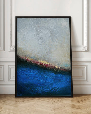 Golden Horizon Abstract | Poster - Room Interior 1