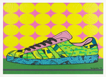 Colorful Pop Art Sneaker | Poster - White Frame Interior