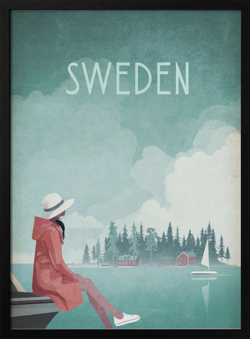 SWEDEN.png | Poster - Black Metal Frame Interior
