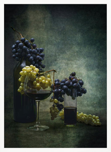 Rustic Wine Grapes | Poster - White Frame Interior