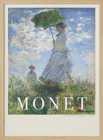 Woman With Parasol | Poster - Wood Frame Interior