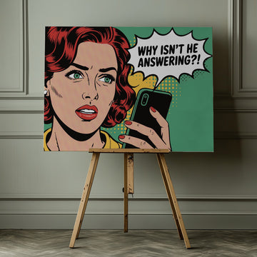 Frustrated Pop Art Call | Canvas - Room Interior 1