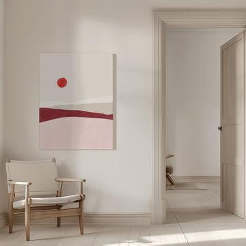 Minimalist Desert Sun | Canvas - Room Interior 1