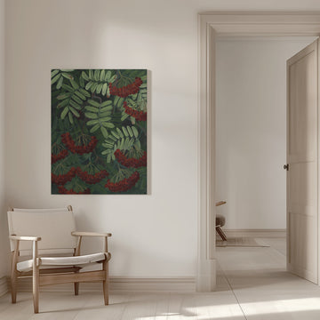 Vibrant Rowan Berries | Canvas - Room Interior 1
