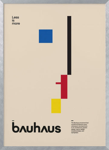 Bauhaus Geometric Abstract | Poster - Silver Frame Interior