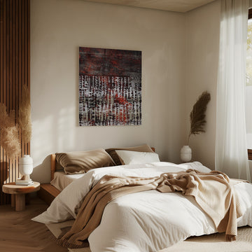 Red Grunge Abstract | Canvas - Room Interior 2