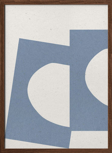 Curved Geometry | Poster - Walnut Frame Interior