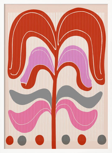 Abstract Floral Design | Poster - White Frame Interior