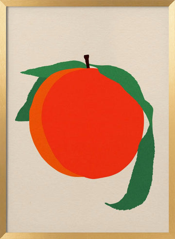Peach | Poster - Gold Frame Interior