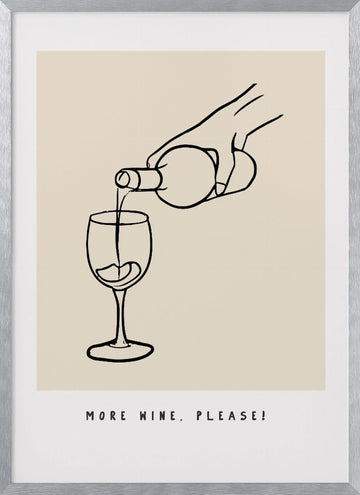Pouring Bliss | Poster - Silver Frame Interior