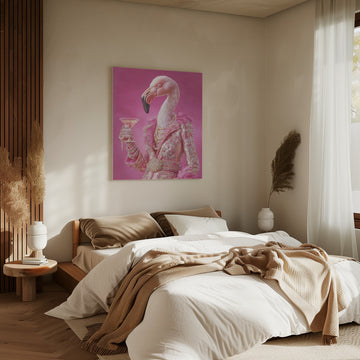 Glamorous Pink Flamingo | Canvas - Room Interior 2