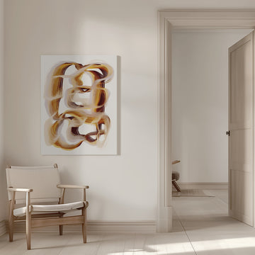 Flowing Amber Paths | Canvas - Room Interior 1