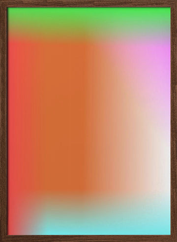 Dreamy Color Gradient | Poster - Walnut Frame Interior