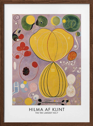The Ten Largest No.7 Poster | Poster - Walnut Frame Interior