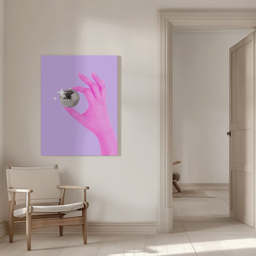 Pink Glow Sphere | Canvas - Room Interior 1
