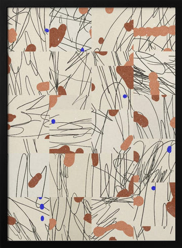 Abstract Composition 2 | Poster - Black Metal Frame Interior