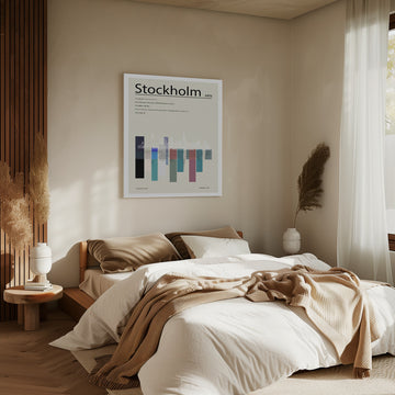Stockholm City Graphic | Canvas - Room Interior 2