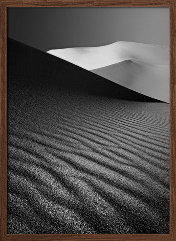Desert Dunes Monochrome | Poster - Walnut Frame Interior