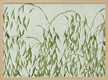 Serene Green Leaves | Poster - Wood Frame Interior