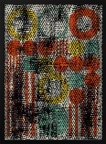 Geometric Pop Art | Poster - Black Metal Frame Interior