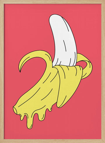 Melting Banana | Poster - Wood Frame Interior