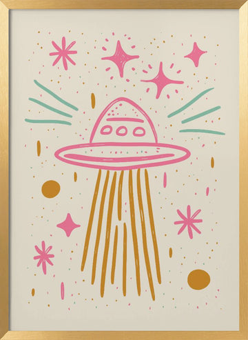 Cosmic Voyage | Poster - Gold Frame Interior