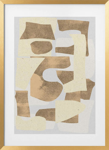 Earthy Fragments | Poster - Gold Frame Interior