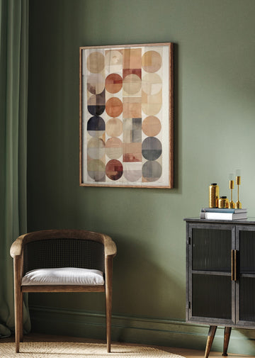 Earthy Geometric Flow | Poster - Room Interior 2