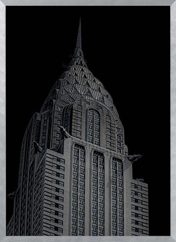 Chrysler Building Spire | Poster - Silver Frame Interior