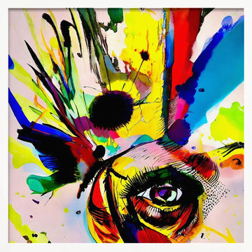 Vibrant Eye Splash | Poster - White Frame Interior