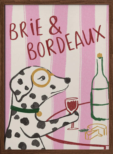 Brie & Bordeaux | Poster - Walnut Frame Interior