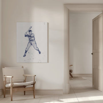 Classic Baseball Batter | Canvas - Room Interior 1