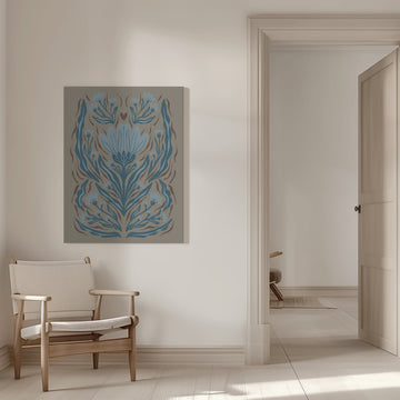 Muted Botanical Heart | Canvas - Room Interior 1