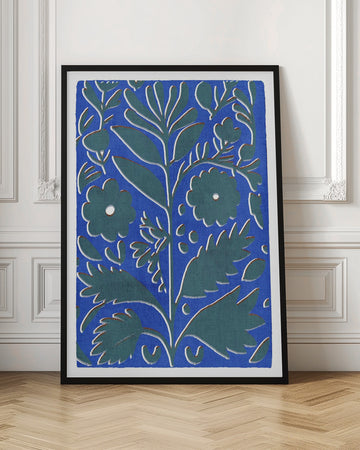 Vibrant Blue Botanicals | Poster - Room Interior 1