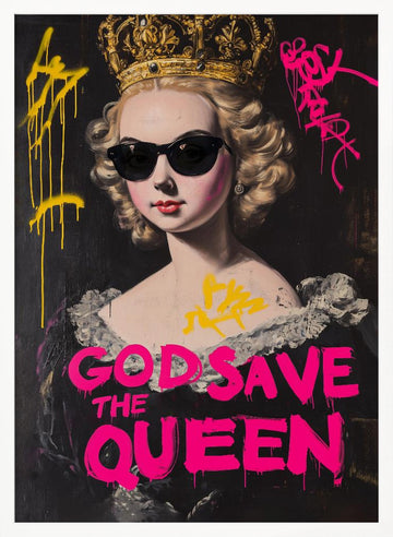 God Save the Queen | Poster - White Frame Interior