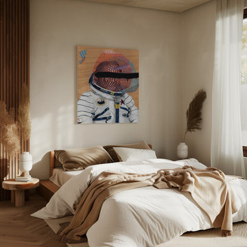 Striped Astronaut Helmet | Canvas - Room Interior 2