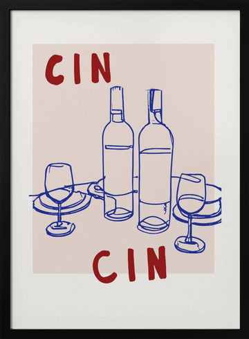 Wine Celebration | Poster - Black Metal Frame Interior