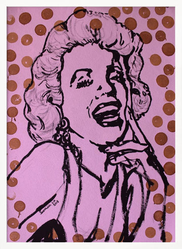 Laughing Pop Art Woman | Poster - White Frame Interior