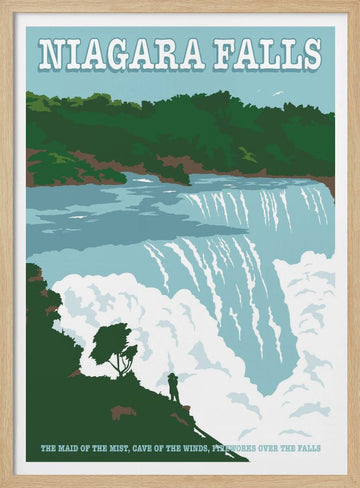Majestic Niagara Falls | Poster - Wood Frame Interior
